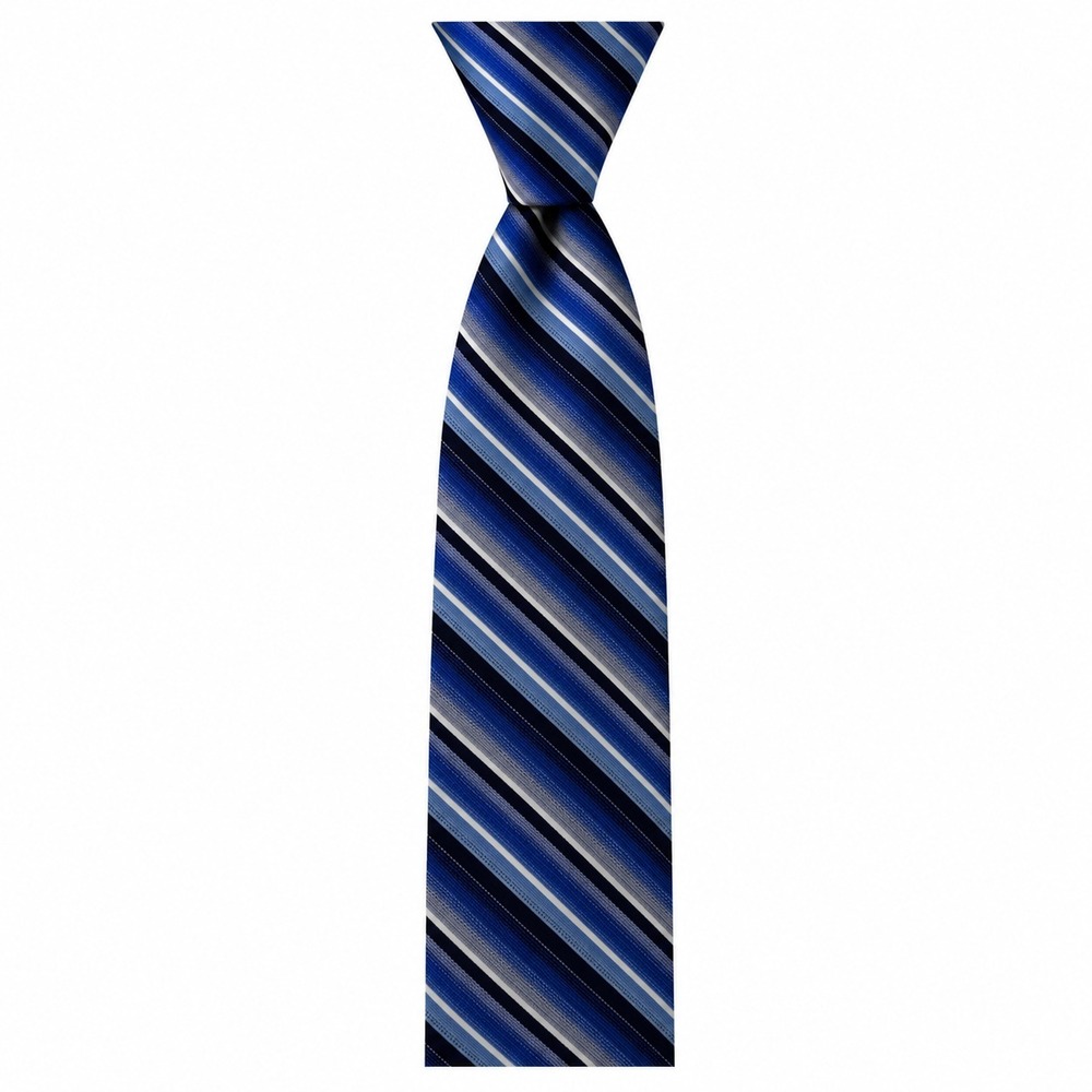 ARROW‎ Striped Necktie Blue White Black Polyester Tie